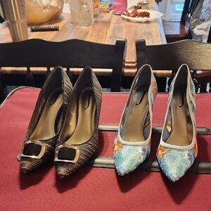 Chic Black and Blue Heels for Formal Occasions